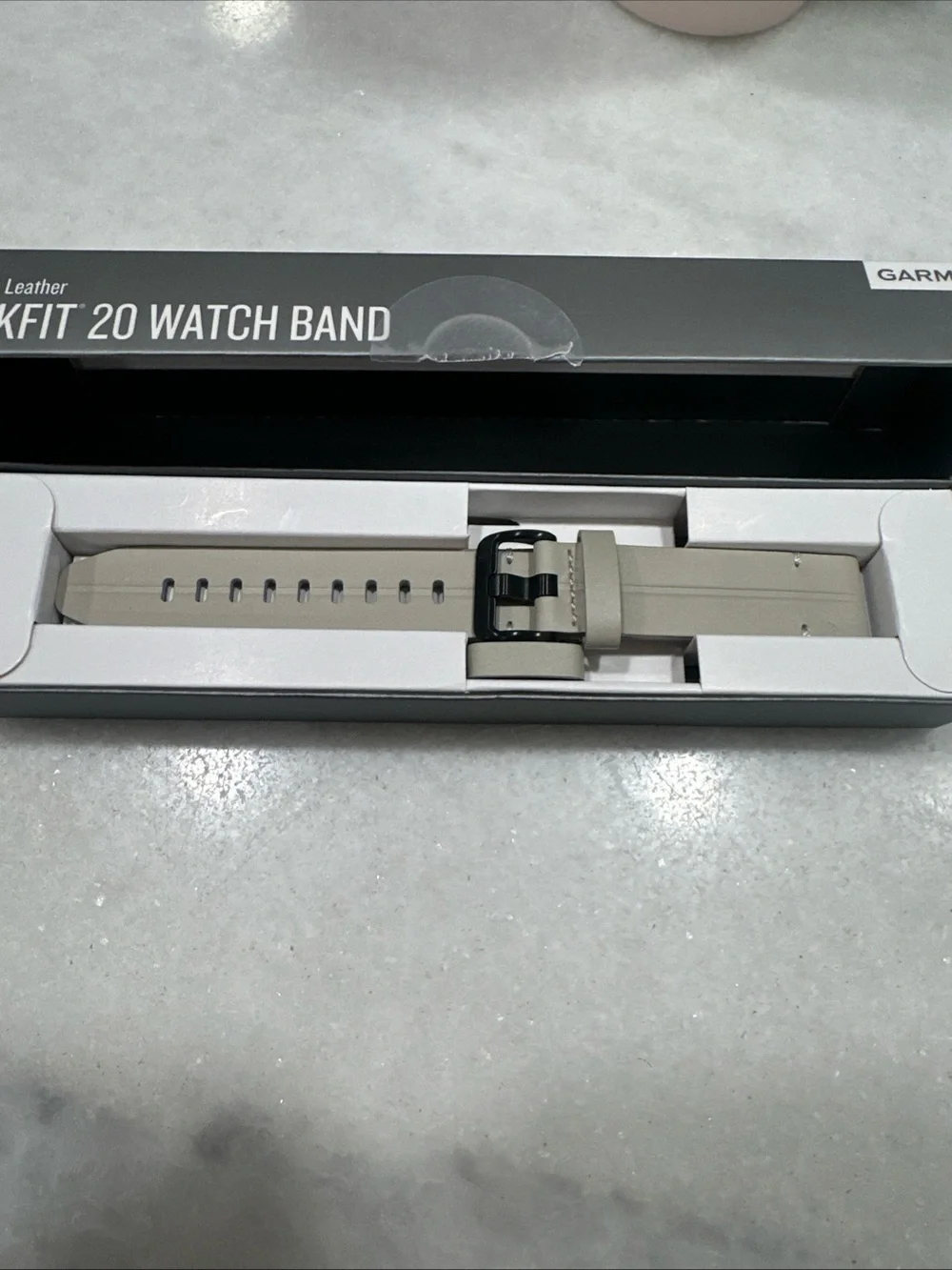 Garmin QuickFit 20 Watch Bands Limestone Leather 010-13102-06
